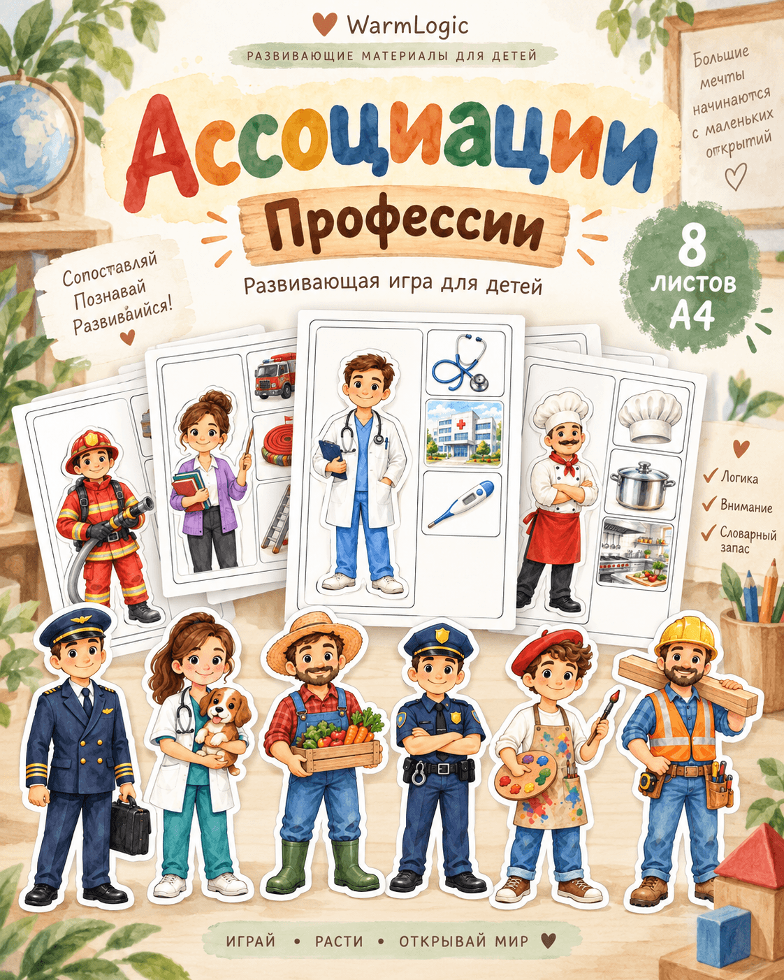 Игра из серии АССОЦИАЦИИ "Профессии"